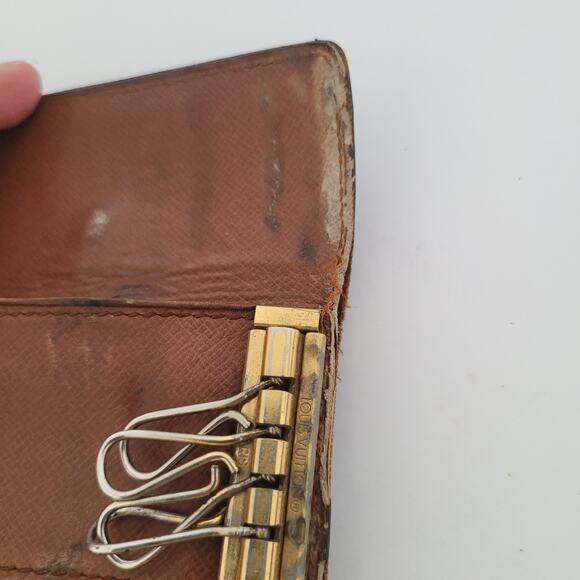 Authentic Louis Vuitton Monogram Multicles 4 Key Hooks Case Brown Small 1996 - Picture 6 of 12